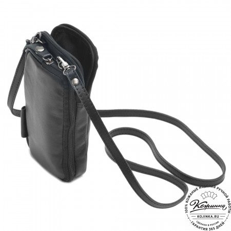 Кожаный клатч "Денвер" (черный)